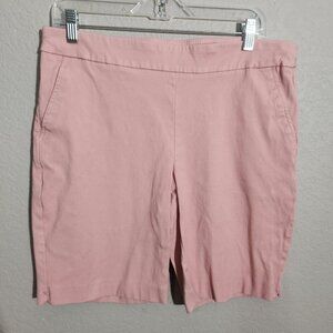 Pink Womens Casual Shorts With Pockets w33 aprox medium pull on